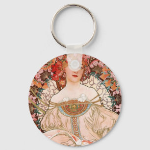 Alphonse Mucha F. Champenois Key Ring