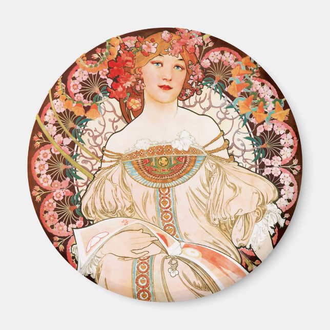 Alphonse Mucha F. Champenois Magnet (Front)