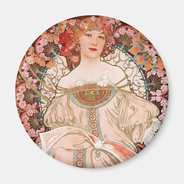 Alphonse Mucha F. Champenois Magnet (Front)