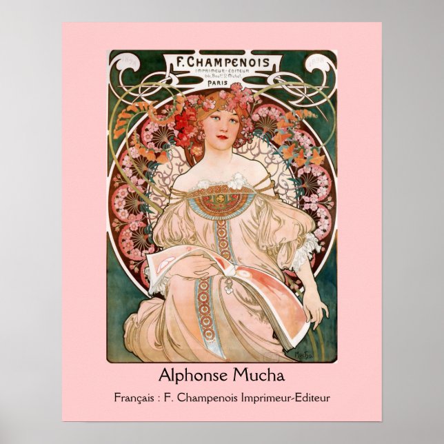 Alphonse Mucha F. Champenois Poster (Front)