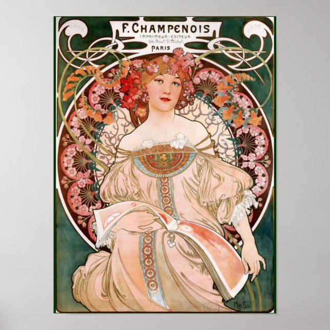Alphonse Mucha F. Champenois Poster (Front)