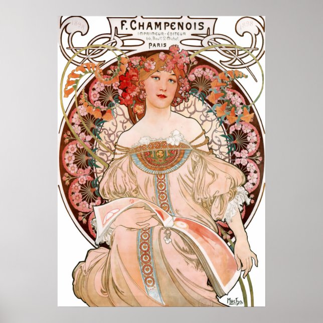Alphonse Mucha - F. Champenois Printer Poster (Front)