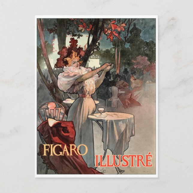 Alphonse Mucha - Figaro Illustré Postcard (Front)