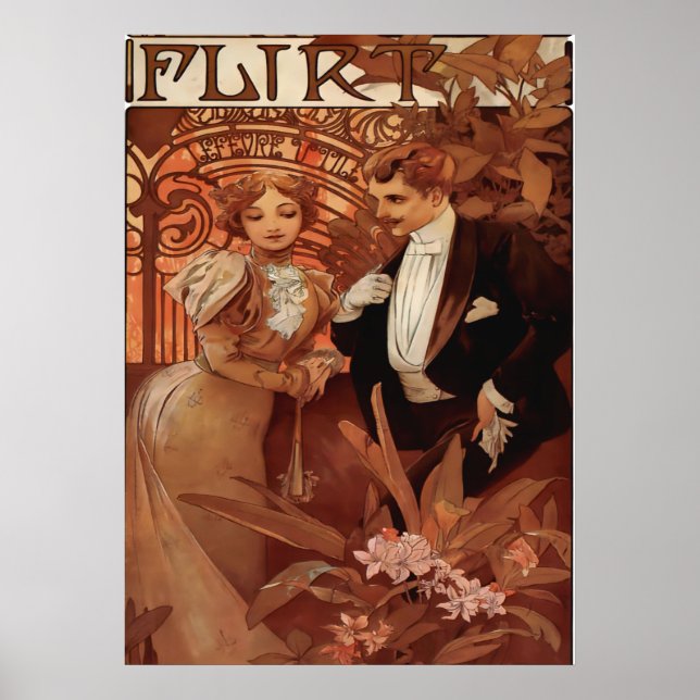 Alphonse Mucha - Flirt Lefevre Utile  Poster (Front)
