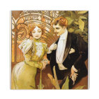 Alphonse Mucha Flirt Vintage Romantic Art Nouveau