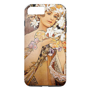 Alphonse Mucha Flower Case-Mate iPhone Case