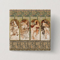 Alphonse Mucha Four Seasons 1897 Art Nouveau Panel