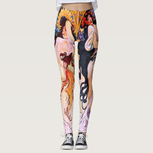 Alphonse Mucha - Four Seasons Leggings