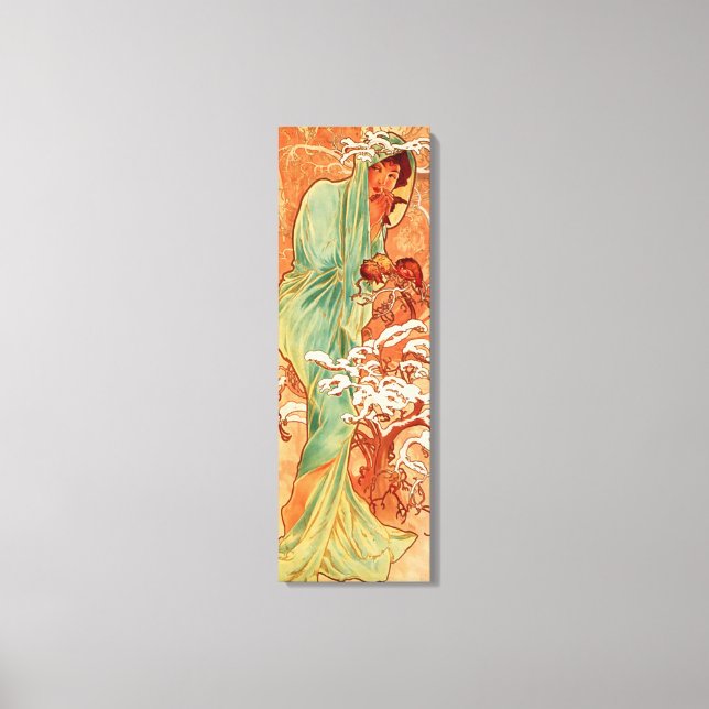 Alphonse Mucha, Four Seasons, Winter Canvas Print (Front)