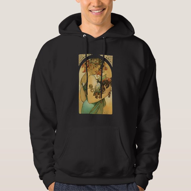 Alphonse Mucha ~ Fruit ( 1897 ) Art Nouveau Hoodie (Front)