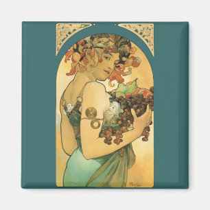 Alphonse Mucha ~ Fruit ( 1897 ) Magnet