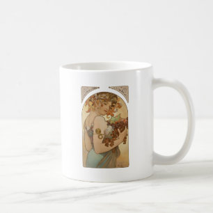 Alphonse Mucha Fruit Art Nouveau Vintage Maiden Coffee Mug