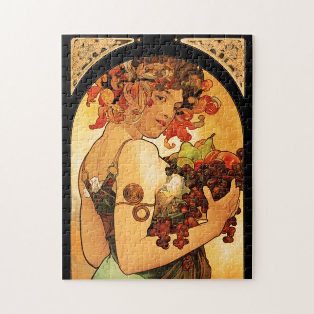 Alphonse Mucha Fruit Puzzle (Vertical)