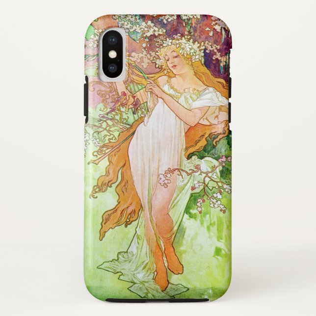 Alphonse Mucha Girl In Garden Case-Mate iPhone Case (Back)