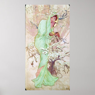 Alphonse Mucha Hiver/Winter, 1896 Poster