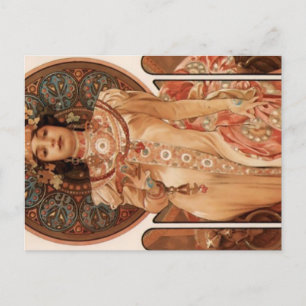 Alphonse Mucha Holiday Postcard