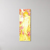 Alphonse Mucha Iris Canvas Poster
