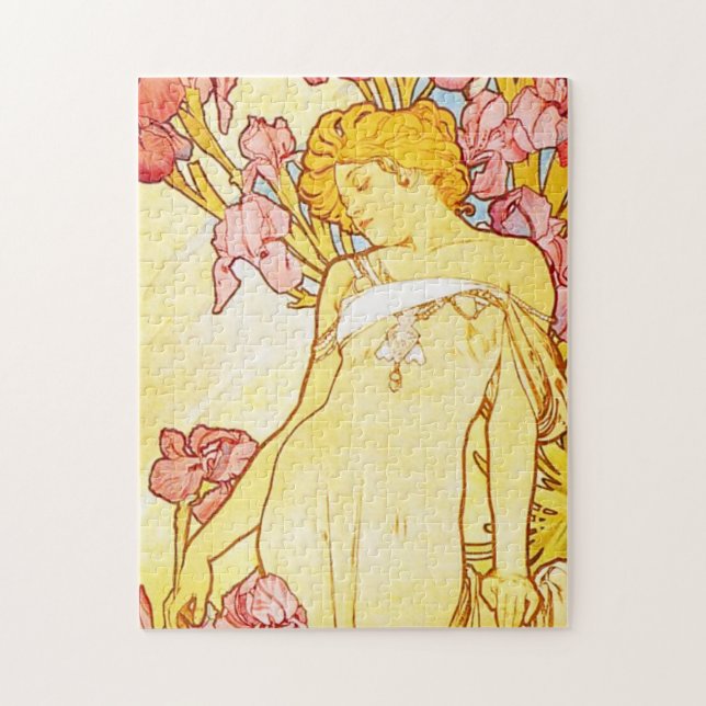 Alphonse Mucha Iris Puzzle (Vertical)