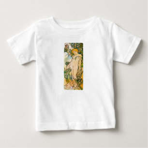 Alphonse Mucha - Iris WB Baby T-Shirt