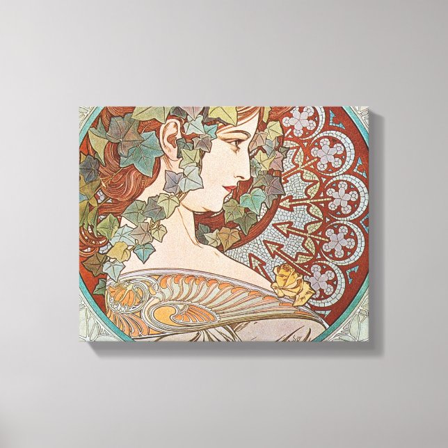 Alphonse Mucha - Ivy Canvas Print (Front)