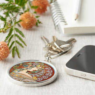 Alphonse Mucha Ivy Key Ring