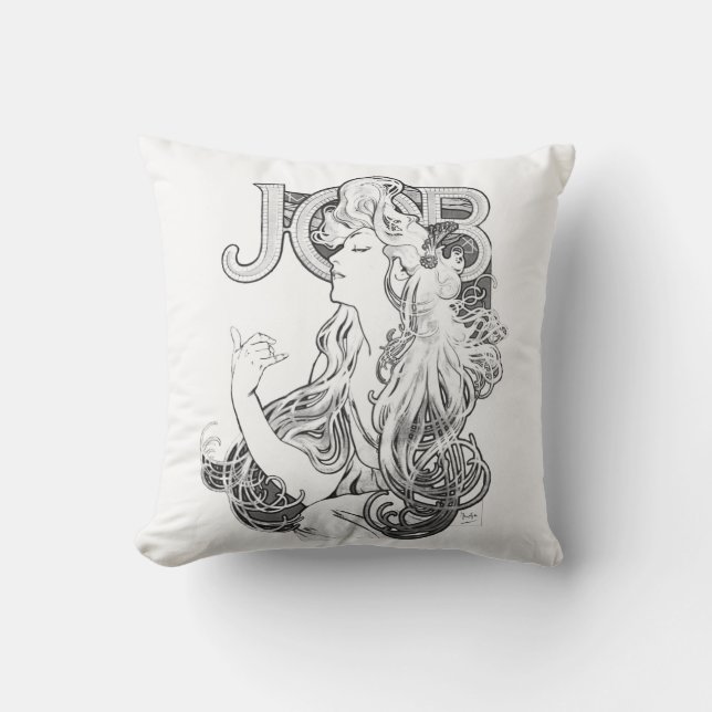 Alphonse Mucha JOB ISOGS Cushion (Front)