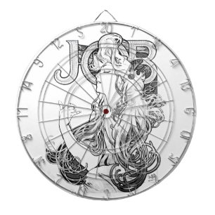 Alphonse Mucha JOB ISOGS Dartboard