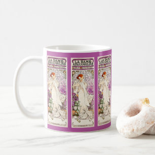 Alphonse Mucha La Dame 1896 Art Nouveau Vintage Coffee Mug