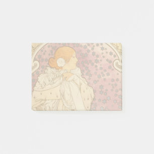 Alphonse Mucha La Dame Aux Camelias: Art Nouveau Post-it Notes