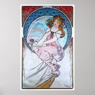 Alphonse Mucha. La Peinture/Painting, 1898 Poster