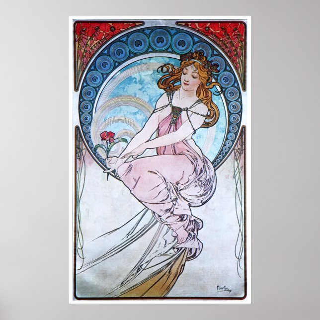 Alphonse Mucha. La Peinture/Painting, 1898 Poster (Front)