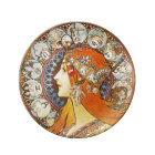 Alphonse Mucha La Plume Zodiac Art Nouveau Vintage