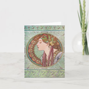 Alphonse Mucha Laurel Art Nouveau Note Cards V