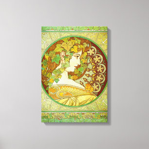 Alphonse Mucha Laurel Canvas Poster Print
