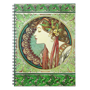 Alphonse Mucha Laurel Notebook