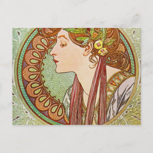 Alphonse Mucha - Laurel Postcard