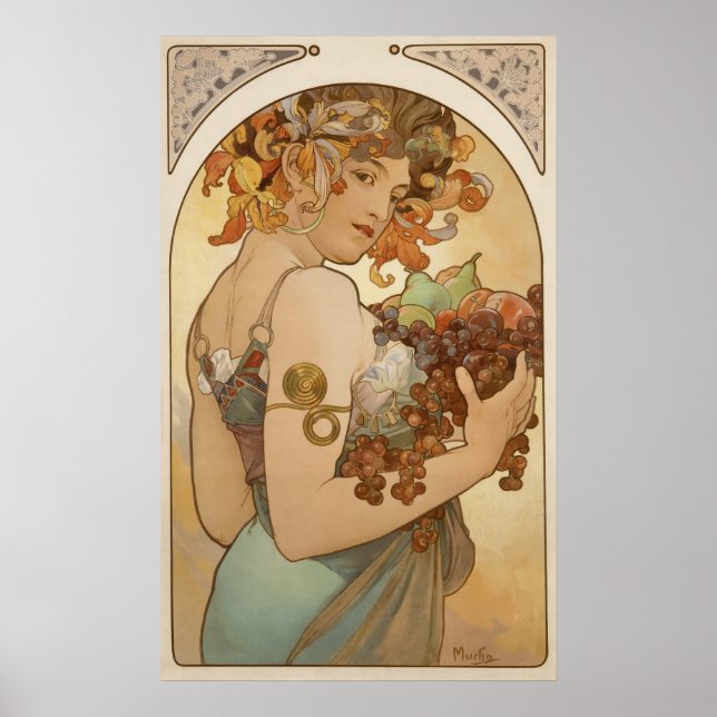 Alphonse Mucha: Le Fruit/Fruit Poster (Front)