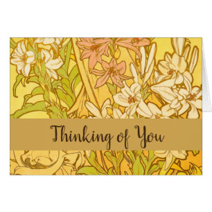 Alphonse Mucha Lily Flowers Pattern: Art Nouveau
