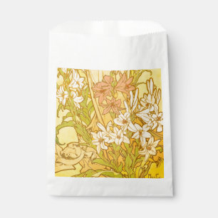 Alphonse Mucha Lily Flowers Pattern: Art Nouveau Favour Bags