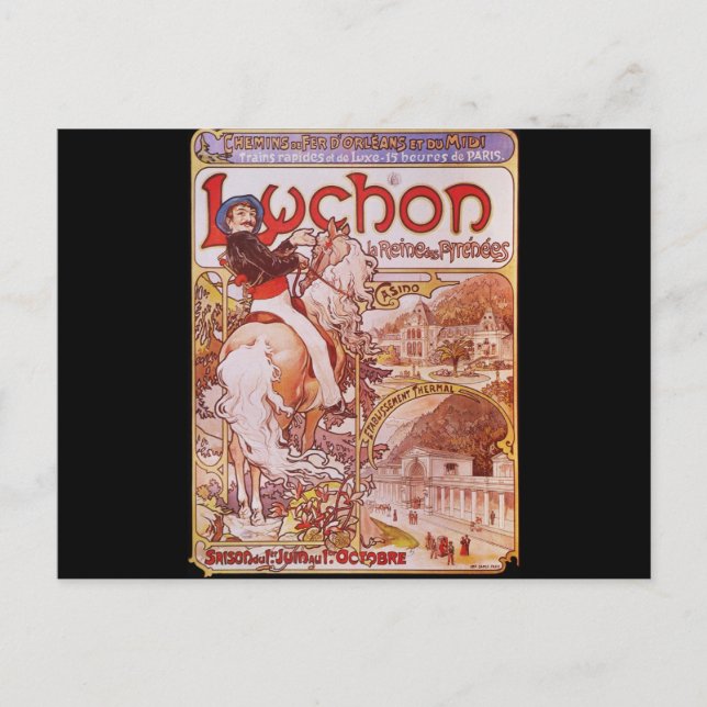 Alphonse Mucha Luchon Postcard (Front)