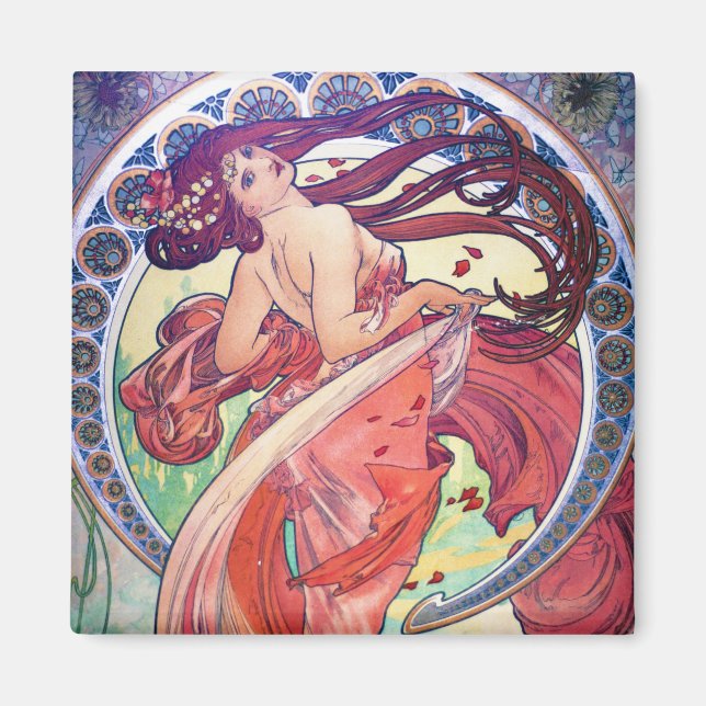 Alphonse Mucha Magnet (Front)