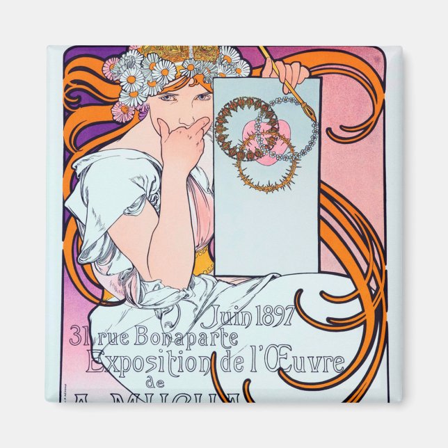Alphonse Mucha Magnet (Front)