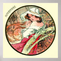 Alphonse Mucha Month Of November