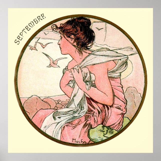 Alphonse Mucha Month Of September Poster (Front)