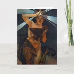 Alphonse Mucha Morning Star Greeting Card
