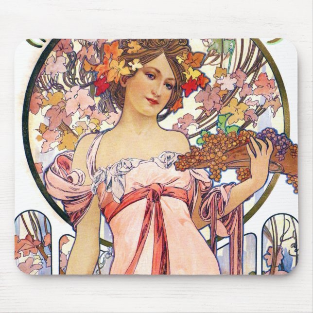 Alphonse Mucha Mouse Pad (Front)