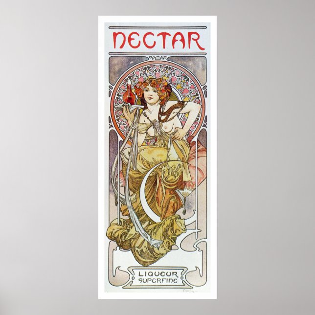Alphonse Mucha. Nectar, 1899 Poster (Front)