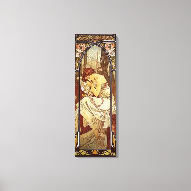 Alphonse Mucha, Night's Rest Canvas Print (Front)