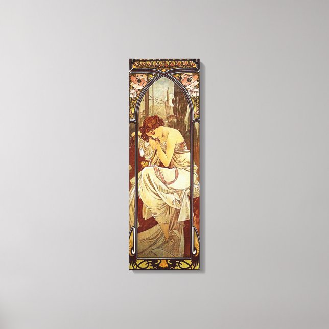 Alphonse Mucha, Night's Rest Canvas Print (Front)