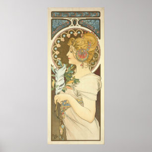 Alphonse Mucha Painting full bleed Poster